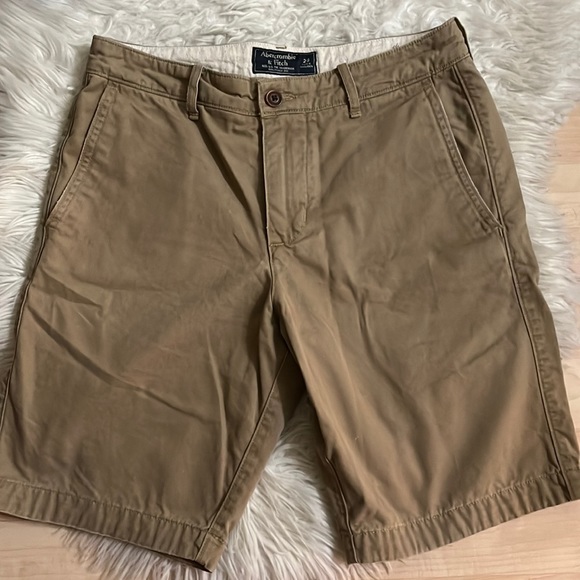 Abercrombie & Fitch Shorts Abercrombie Fitch Mens Dark Khaki Chino Shorts 28 Poshmark
